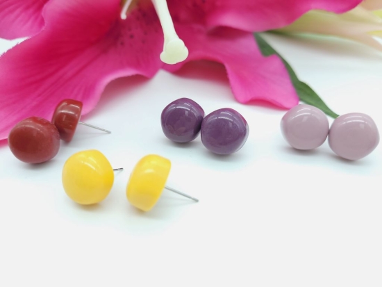 Preview: unregelmäßige Pastell Ohrstecker